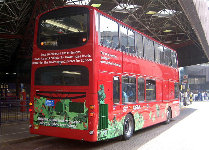 Electric hybrid bus image